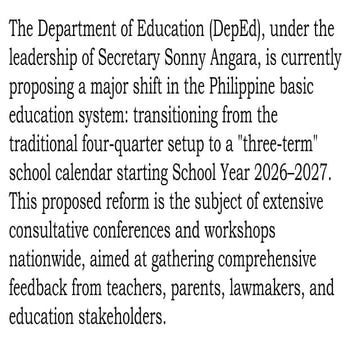Comprehensive Three-Term School Calendar Structure for SY 2026-2027 | PPTX