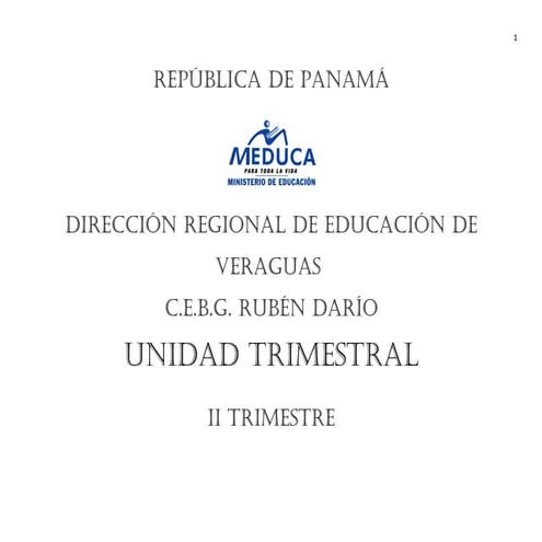 Trimestral planning 6th grade II trimester