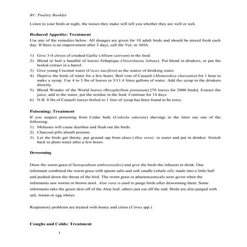 Trinidad poultrybooklet