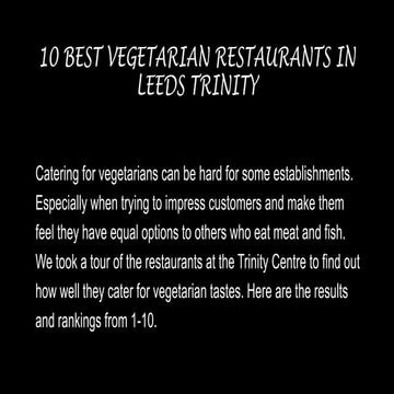 Trinity kitchen List Article