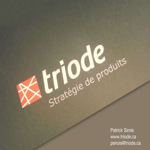 Triode Patrick Sirois Grand rendez-vous innovation Montérégie - janvier 2016