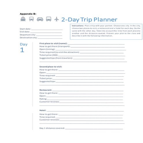 Trip planner