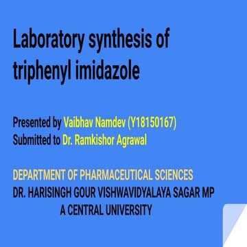 Synthesis of triphenyl imidazole 