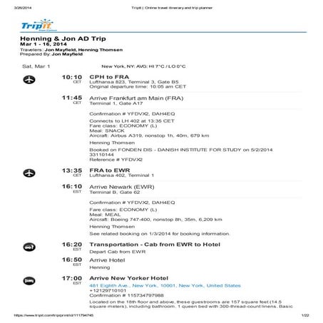 Trip it online travel itinerary and trip planner | PDF