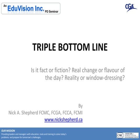 Triple Bottom Line Barbados Feb 2012