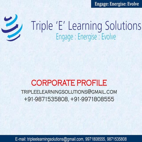 Triple E Learning Solutions - Corporate Profile