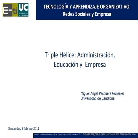 Triple helice administración, educación y  empresa