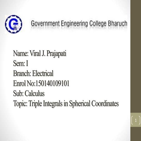 Triple integrals in spherical coordinates