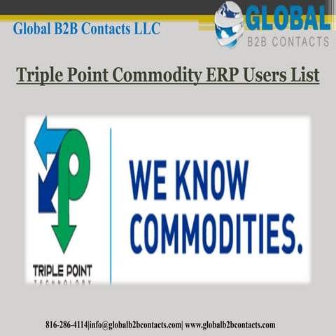 ERP Software Companies lists | ERP Customers list - Thomson Data | PPTX
