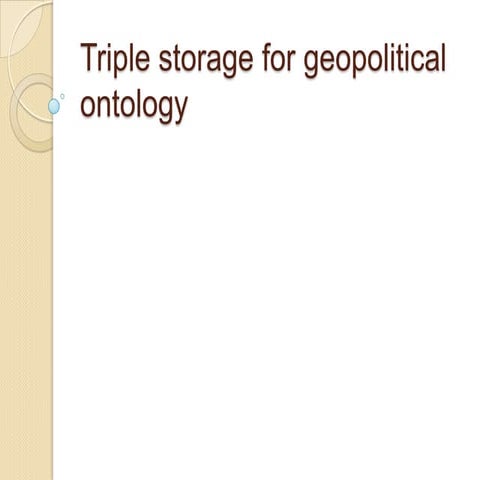 Triple store | PPT