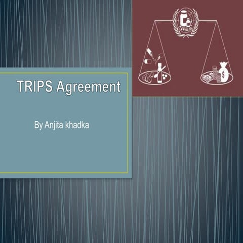 Trade Related Aspects Of Intellectual Property Rights (TRIPS)