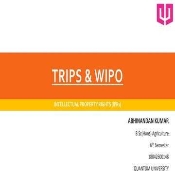 TRIPS & WIPO