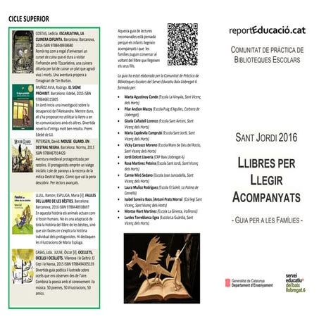 Sant Jordi 2016. Guia de lectures recomanades