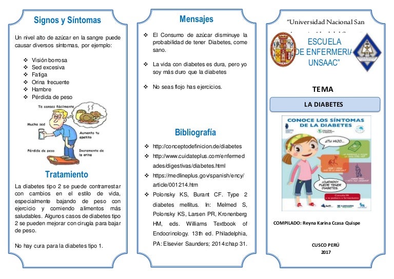 Triptico diabetes Triptico diabetes
