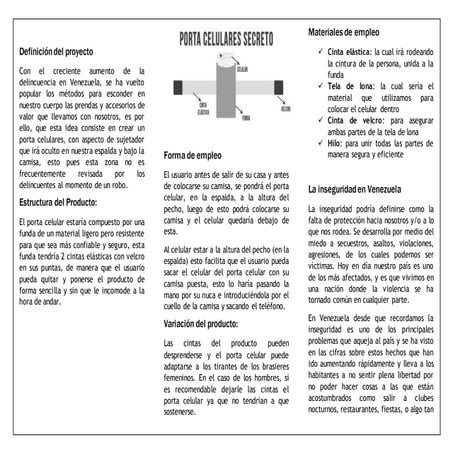 Triptico - Portacelulares Secreto - UJAP