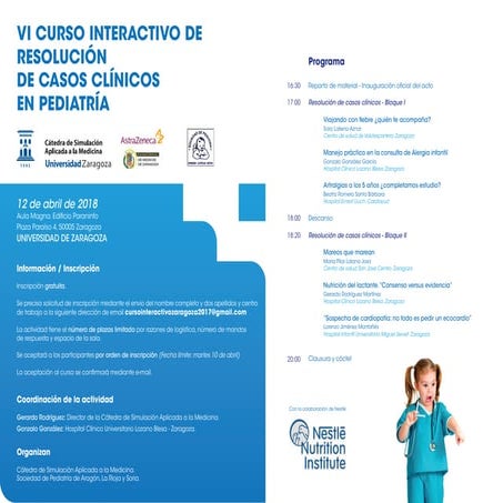VI CURSO INTERACTIVO DE RESOLUCIÓN DE CASOS CLÍNICOS EN PEDIATRÍA