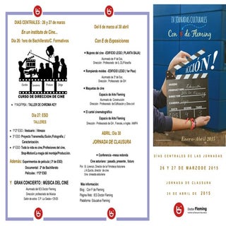 Triptico Jornadas Culturales 2015