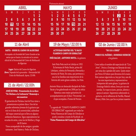 Programación Sociedad del Cante Grande de Algeciras