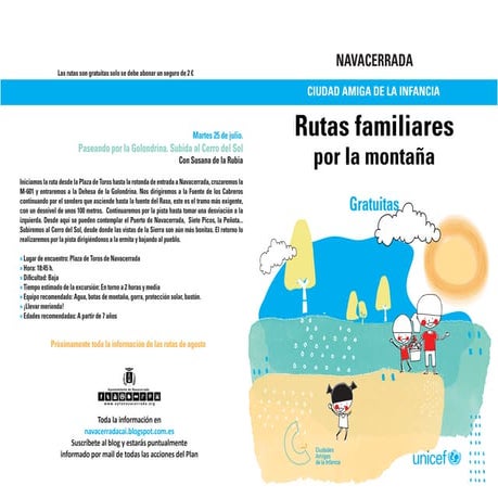 Rutas en familia - acciones CAI