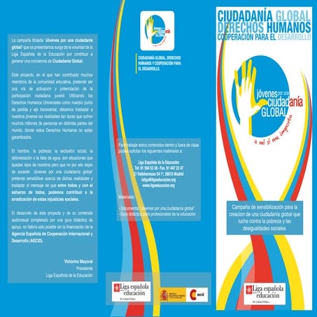 Triptico Campaña Jovenes por una Ciudadania Global