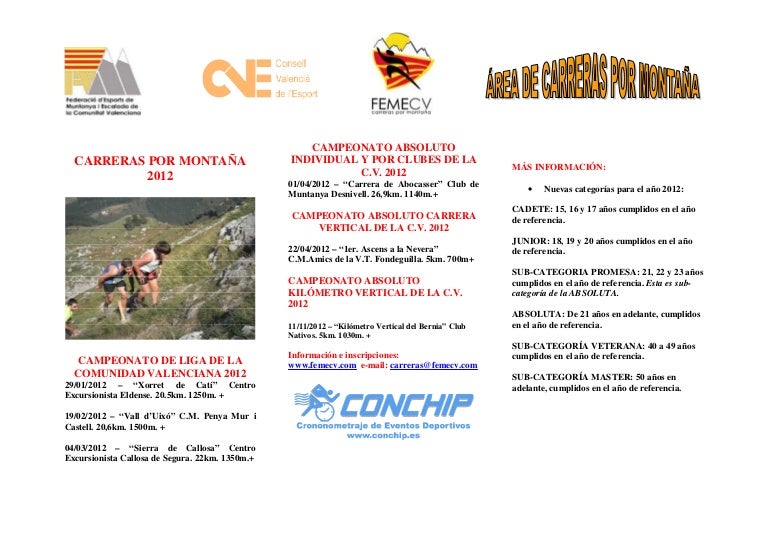 Carreras Montaña Valencia 2012 Calendario Federación Valenciana Mont… Carreras Montaña Valencia 2012 Calendario Federación Valenciana Mont…