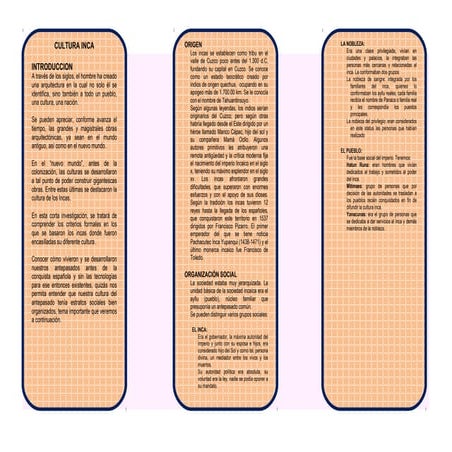 Triptico cultura  peruana