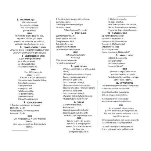 Triptico de Coros Nº 3  - Departamento de Alabanza de la IRP de Porlamar