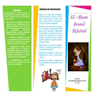Triptico: el abuso sexual infantil
