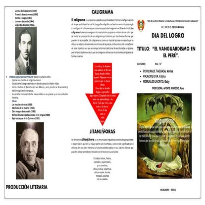 Triptico el vanguardismo en el peru.