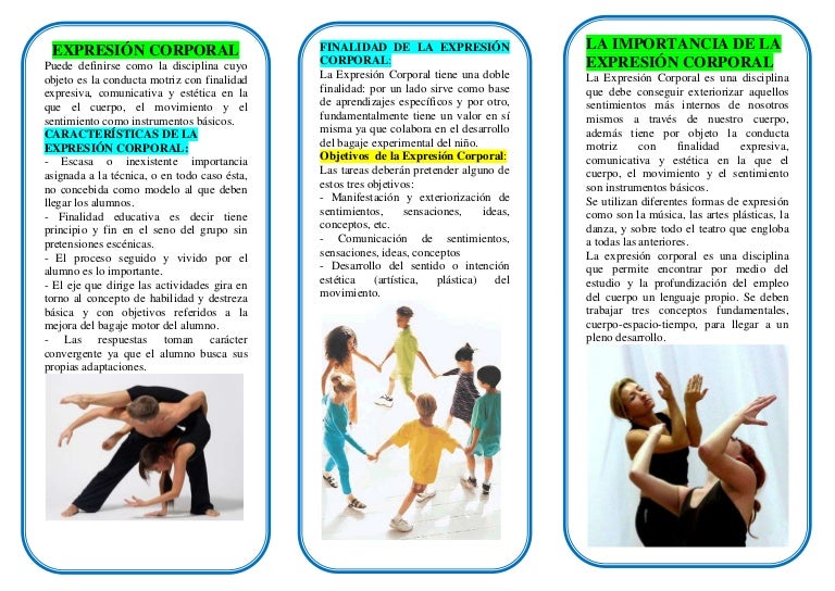 Triptico expresion corporal