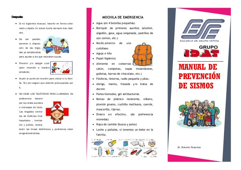triptico prevencion de sismos idat reducir la obesidad infantil con la cocina casera