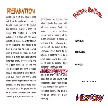 Triptico rocoto relleno