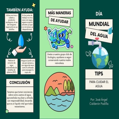 Como Hacer Un Triptico Del Dia Mundial Del Agua