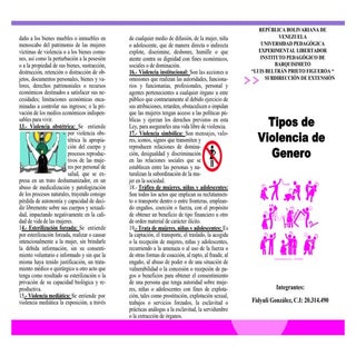 Triptico tipos de violencia