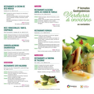 Programa Jornadas Verduras de invierno