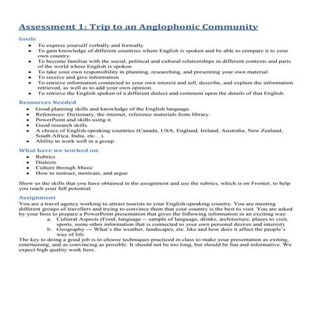 Cultural Project Description | PPTX