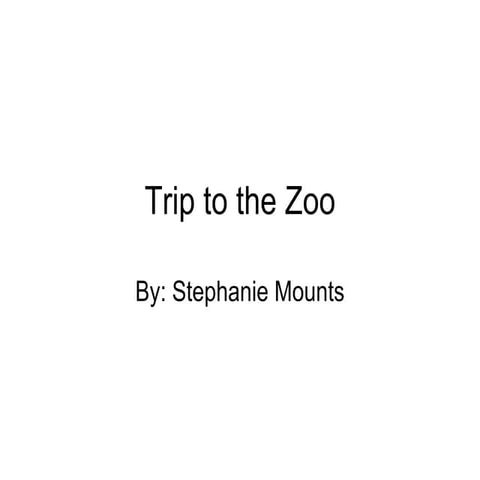 Trip To The Zoo Inquiry #1