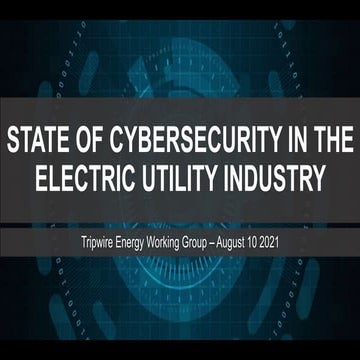 Tripwire Energy Working Group: Keynote w/Patrick Miller 