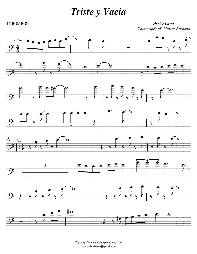 Triste Y Vacia Trombon 1