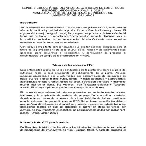 revision Tristeza de los citricos pepe