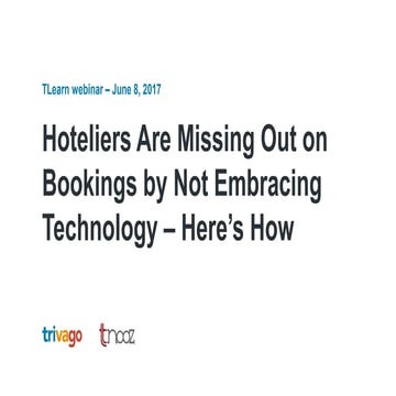  Why hoteliers miss out on bookings by not embracing technology