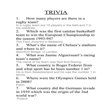 Trivia | DOC