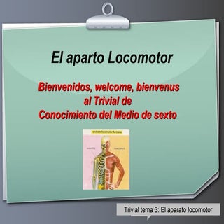 Trivial tema 3 el aparato locomotor