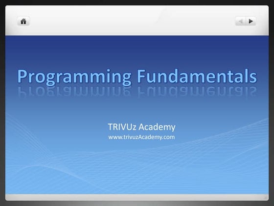 Introduction to computer programming | PPT
