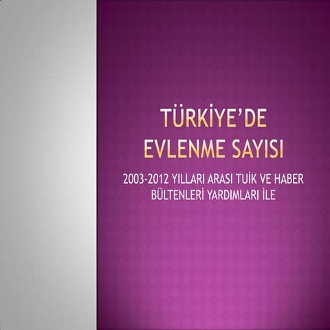 Türki̇ye’de evlenme ve boşanma istatistikleri