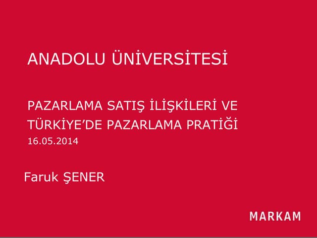 Türkiyede pazarlama pratiği