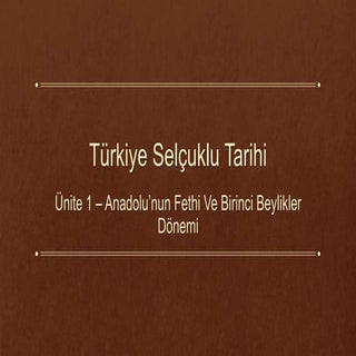 Türkiye selçuklu tarihi   Anadolu’n...