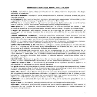 Términos climatología