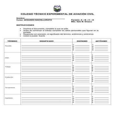 Términos de economía