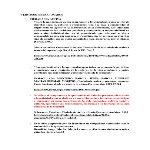 Términos seleccionados . Elena